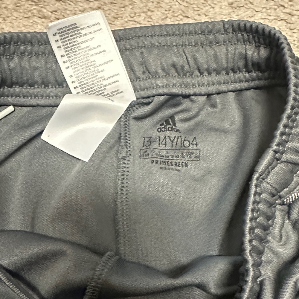 Adidas Kids Charcoal Joggers with Stripes - Picture 4 of 6